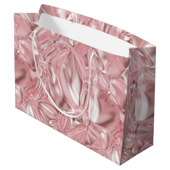 Foil Crinkle Pattern Large Gift Bag (Back Angled)