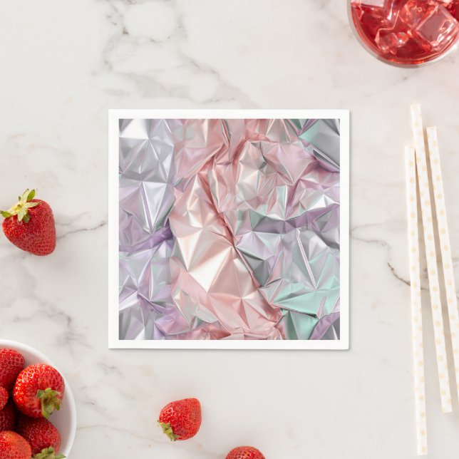 Foil Crinkle Pattern Napkin (Insitu)