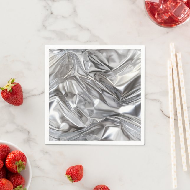 Foil Crinkle Pattern Napkin (Insitu)