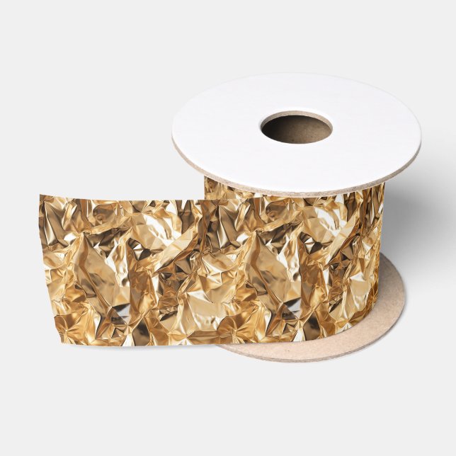 Foil Crinkle Pattern Satin Ribbon (Spool)
