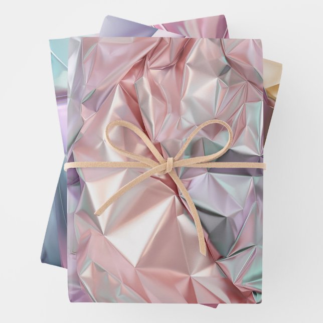 Foil Crinkle Pattern Wrapping Paper Sheet (In situ)