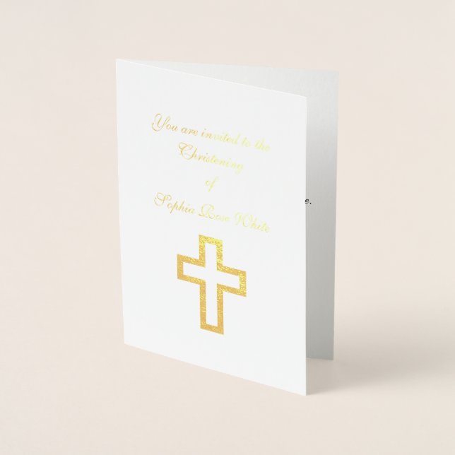 Foil Cross Invitations (Front)