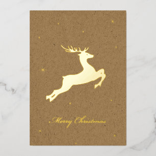 Foil Deer Christmas Card