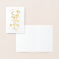 Foil Father of the Bride Groom Wedding Thank You