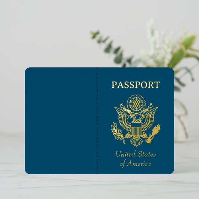 Foil Faux Passport  (Standing Front)