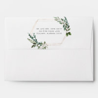 Foil Framed Greenery Envelope