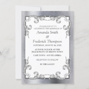 Foil-Gold-Silver-Brass Wedding Invitation