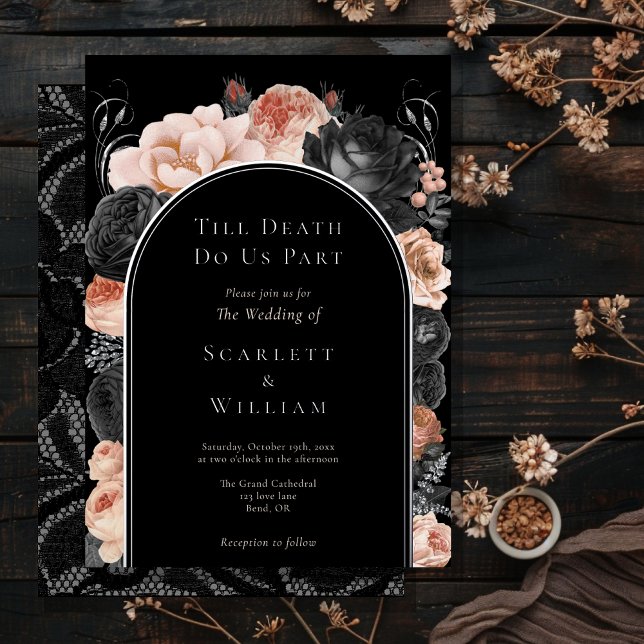 FOIL Gothic Vintage Black Arch Till Death Wedding (Creator Uploaded)