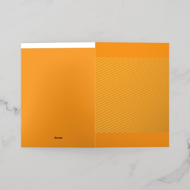 Foil Greeting Card | Elegant Folded Design (Outside Laydown)