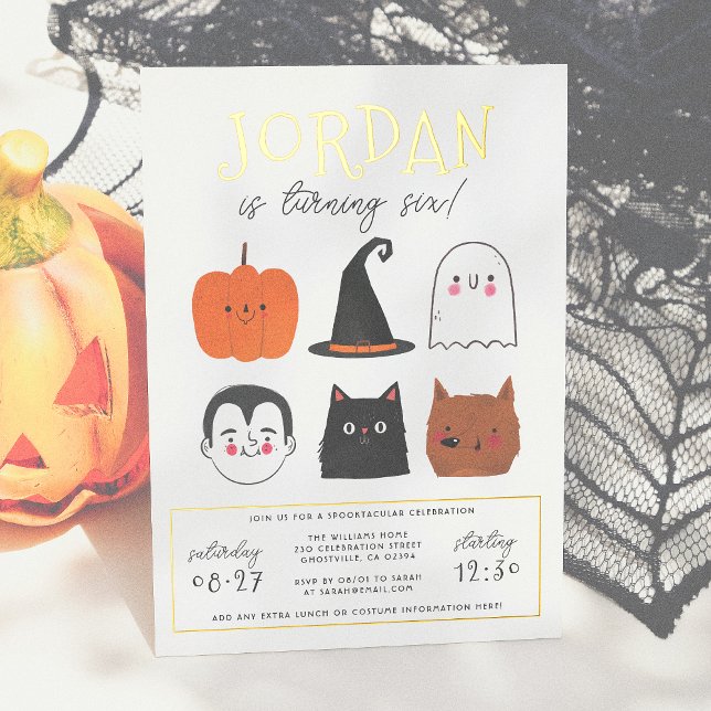 Foil Halloween Friends Modern Boy Birthday Party (Creator Uploaded)