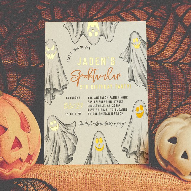 Foil Halloween Ghosts Spooktacular Birthday Party (Creator Uploaded)