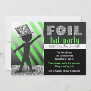 Foil Hat Party Invitations