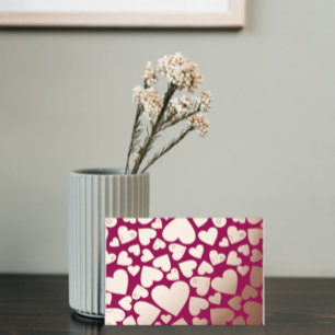 Foil Hearts Valentine Foil Holiday Postcard