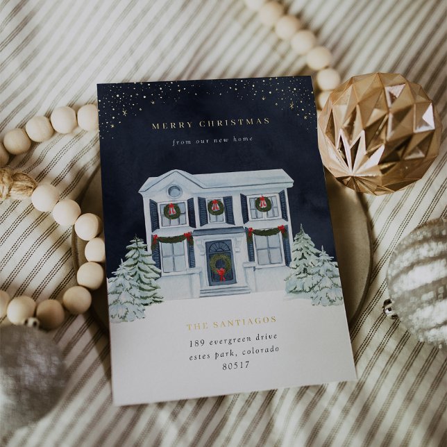 Foil Hiver Nuit Vacances Faire-part (Créateur téléchargé)