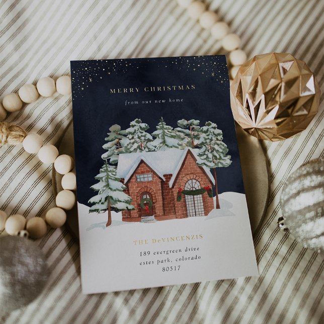 Foil Hiver Nuit Vacances Faire-part (Créateur téléchargé)