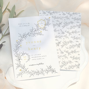 Foil Illustrated Botanical Black & White Wedding