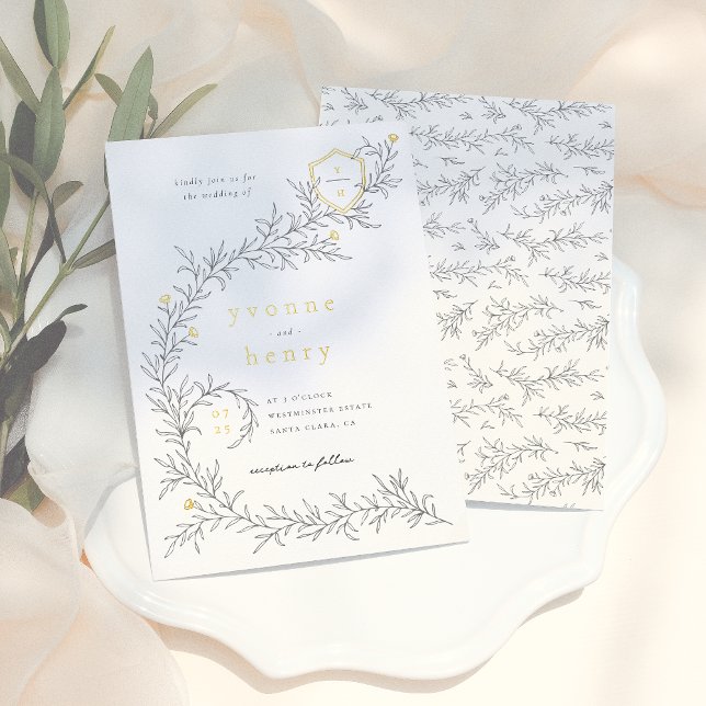 Foil Illustrated Botanical Black & White Wedding (Creator Uploaded)