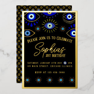 Foil Invitation - Evil Eye