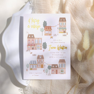 Foil It Takes A Village Gender Neutral Baby Shower