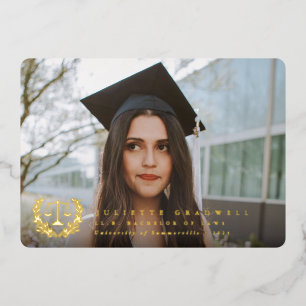 Foil Law School Graduation Photo Announcement