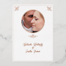  Foil Line Couple Wedding Invitation  Foil Invitat