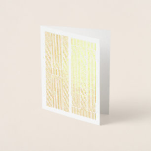 Foil Linear Hi Modern Typographic Note Card
