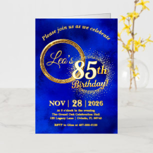 Foil Milestone Birthday Invitation Card
