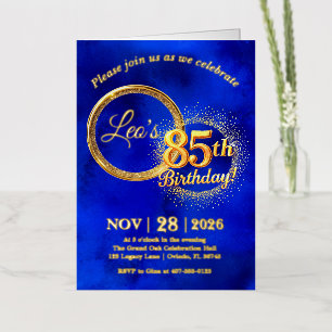 Foil Milestone Birthday Invitation Card