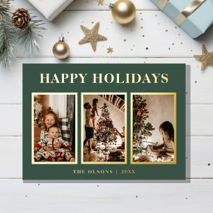 FOIL Minimaliste Classique Vacances Vert Trois Pho