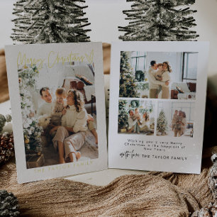 Foil Modern Elegant Photo Carte de Noël