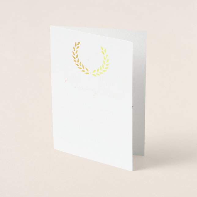 Foil Monogram College Graduation Announcement (Front)