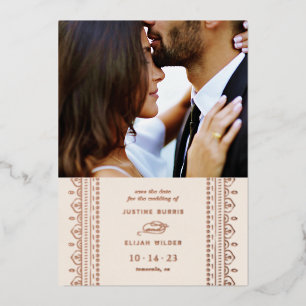 Foil Ornate Frame Enregistrer la carte de date - i