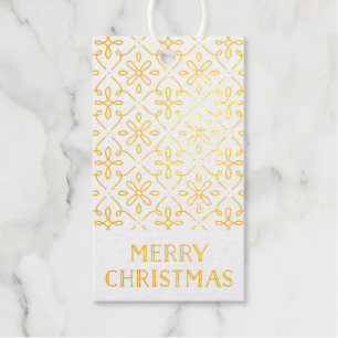 Foil Ornate Frame Merry Christmas Gift Tag