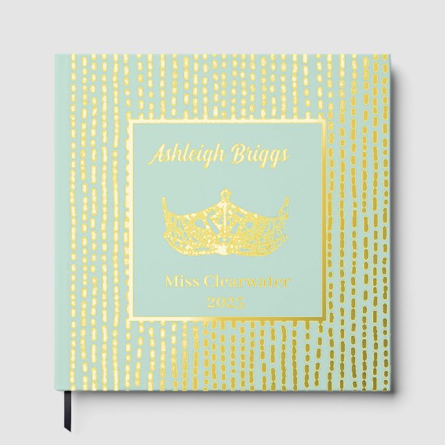 Foil Pageant Crown Photo Scrapbook with front text Guest Book (Front)