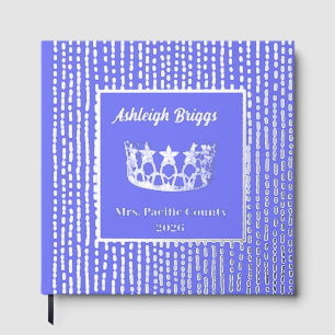 Foil Pageant Crown Photo Scrapbook with front text Guest Book
