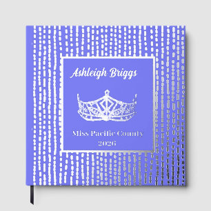 Foil Pageant Crown Photo Scrapbook with front text Guest Book