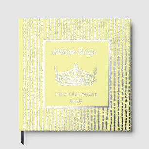 Foil Pageant Crown Photo Scrapbook with front text Guest Book