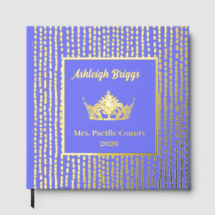 Foil Pageant Crown Photo Scrapbook with front text Guest Book