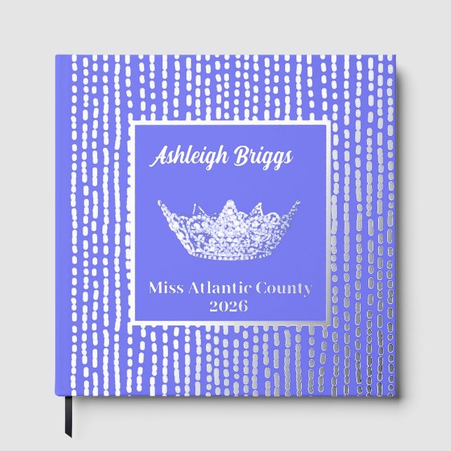 Foil Pageant Crown Photo Scrapbook with front text Guest Book (Front)