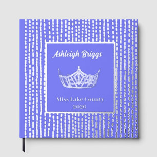 Foil Pageant Crown Photo Scrapbook with front text Guest Book