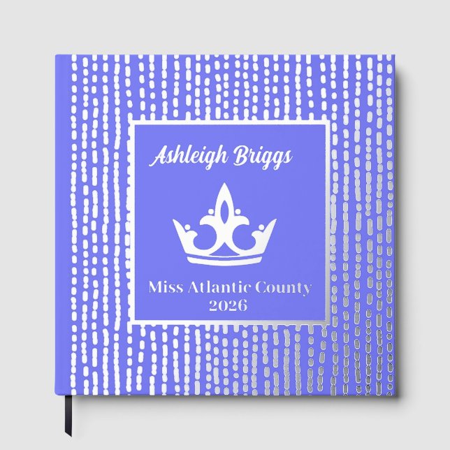 Foil Pageant Crown Photo Scrapbook with front text Guest Book (Front)