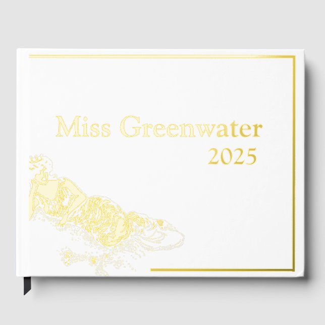 Foil Pageant photo & Scrapbook Retro Queen Guest Book (Front)