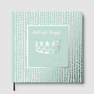 Foil Pageant Star Crown Photo Scrapbook front text Guest Book