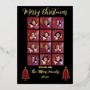 Foil Personalized Christmas Card 