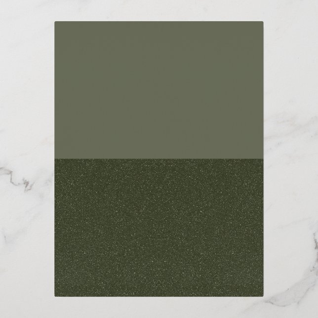 Foil Postcard Moss Green Split Bottom – Customize (Front)
