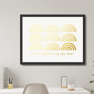 Foil Rainbow Motif You Brighton My Day Poster