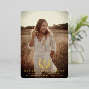 Foil RN Asclepius Graduation Faire-part photo