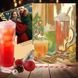 Foil Santa's Brew   Christmas Drinks Card