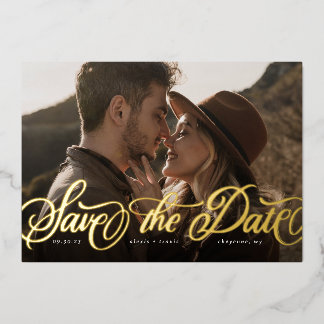 Foil Save the Date Invitation