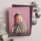 Foil Script Name Vertical Photo Birth Announcement